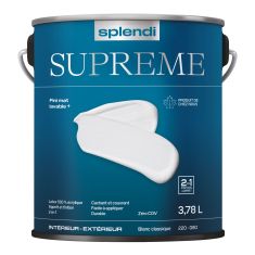 Paint SPLENDI Supreme - Flat - White - 3.78 l