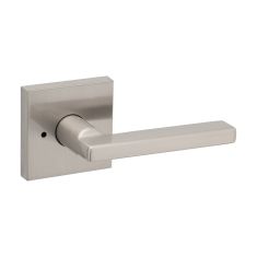 Halifax Square Rose Privacy Levers - Satin Nickel