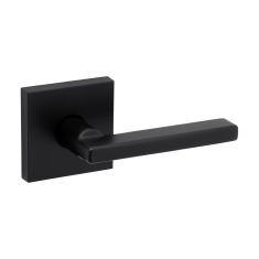 Halifax Square Rose Passage Levers - Matte Black