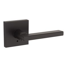 Halifax Square Rose Privacy Levers - Matte Black