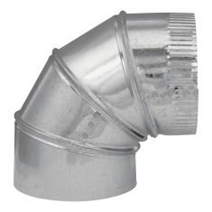 Adjustable 90° Elbow – 28 Gauge – 8" – Galvanized Steel