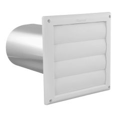 Louvered Vent Hood - White - 6"