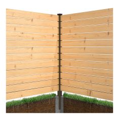 Poteaux de coin, 96", noir