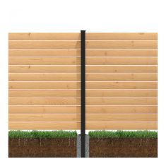 Poteau de ligne, 96", noir