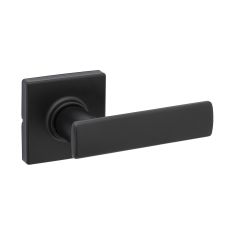 Breton Square Rose Passage Levers - Matte Black