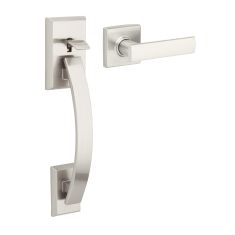 Minus Tavaris/Breton Latch Handles by Weiser, Satin Nickel