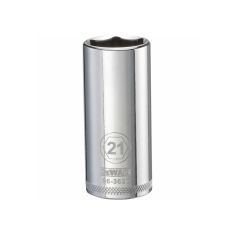 Douille 21 mm, 6 pans, longue, à prise 3/8"