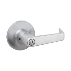 Private Door Lever - Adjustable Latch - Brushed Chrome