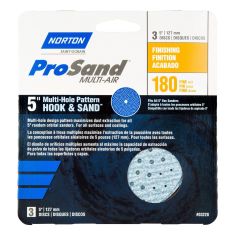 Disques abrasifs Norton ProSand "Multi-Air Cyclonic,  5'", Grain 180, 3/pqt