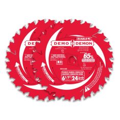 Lame de scie circulaire, charpente et démolition, 6 1/2", 24 dents