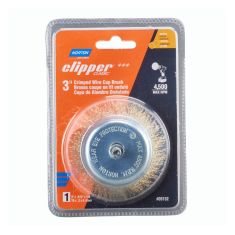 Clipper Classic Coarse Wire Crimp Brush Drill Mount - 1/4" x 3" - 4,500 Max RPM