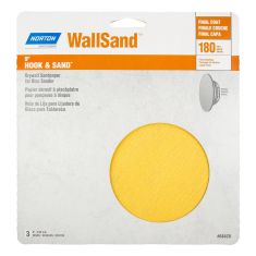 Norton Hook & Sand Drywall Sandpaper for Disk Sander - 9" - Gr. 180 - 3/pck
