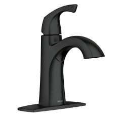 Robinet de lavabo Lindor, 1 manette, noir mat, entraxe de 4"
