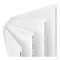 Trusscore Wall&CeilingBoard PVC Panel - White - 1/2" x 16" x 8'
