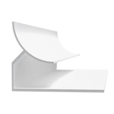 PVC Cove Style Inside Corner for Trusscore Wall&CeilingBoard Panel - White - 10'