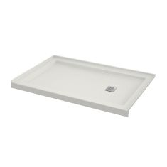 Shower Base - B3Square - 59 7/8" x 35 7/8" -  Right Drain - White
