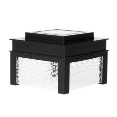 Capuchon de poteau solaire, 4" x 4", noir