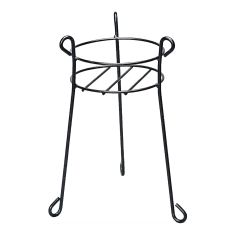 Support rond pour plante d'intérieur ou d'extérieur, 21" x 10", noir