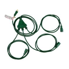 Multidirectional Extension Cord with 3 Sockets - 7'