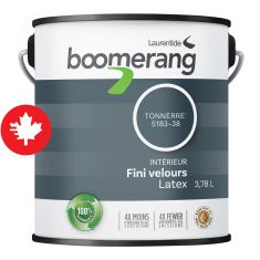 Boomerang Recycled Paint - Velvet Finish - Thunder - 3.78 l