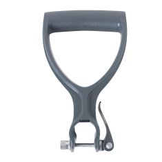 Poignée en D ergonomique, Polypro, gris