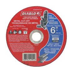 Meule à tronçonner pour métal, 6" x 0,045" x 7/8"