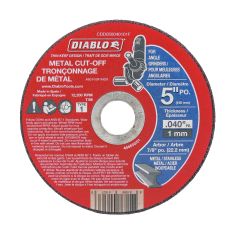 Meule à tronçonner pour métal, 5" x 0,04" x 7/8"