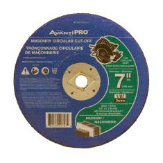 Meule à tronçonner pour maçonnerie, 7" x 1/8" x 5/8"