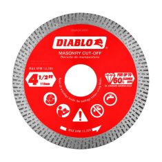 Disque à tronçonner à bord continu diamanté, pour maçonnerie, 4 1/2"