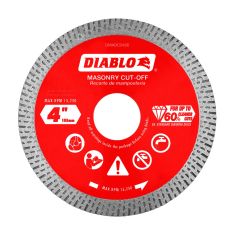 Disque à tronçonner à bord continu diamanté, pour maçonnerie, 4"