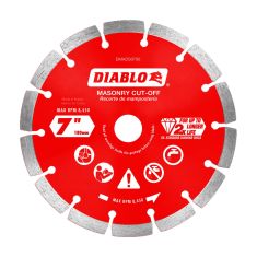 Disque à tronçonner à segments diamantés, pour maçonnerie, 7"