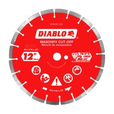 Disque à tronçonner à segments diamantés, pour maçonnerie, 12"