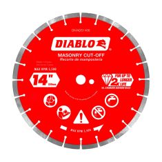 Disque à tronçonner à segments diamantés, pour maçonnerie, 14"