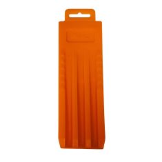 Coin d'abattage, en plastique, orange, 8"