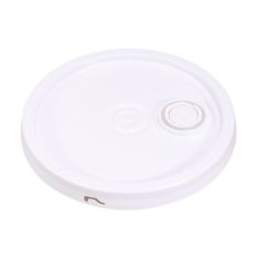 Couvercle de seau avec joint et bec verseur, plastique, blanc