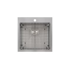 Single Square Kitchen Sink - Lixia - Stainless Steel - 20" x 20" x 9"