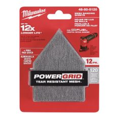 Feuille à poncer en filet M12 Fuel, grain 120, 12/pqt