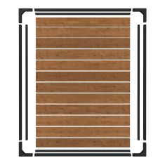 Jeu cadre barrière en acier, noir, 58'