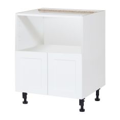 Caisson inférieur pour micro-ondes 2 portes, Shaker, blanc, 24" x 34 3/4" x 24"