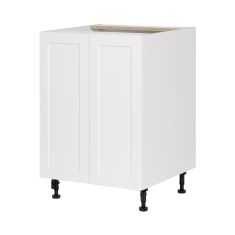 Caisson inférieur 2 portes, Shaker, blanc, 24" x 34 3/4" x 24"