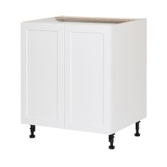 Caisson inférieur 2 portes, Shaker, blanc, 30" x 34 3/4" x 24"