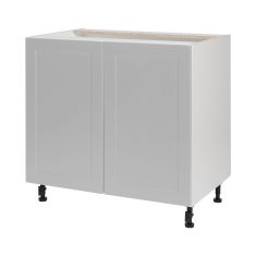 Caisson inférieur 2 portes, Shaker, gris, 36" x 34 3/4" x 24"