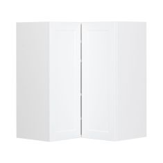 Caisson supérieur de coin, 2 places, Shaker, blanc, 24" x 30" x 12 1/2"