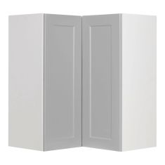 Caisson supérieur de coin 2 portes, Shaker, gris, 24" x 30" x 12 1/2"