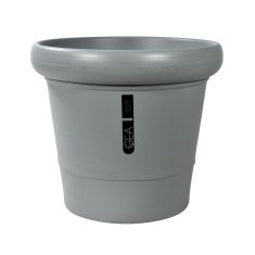 Pot d'intérieur en plastique,Gea, gris, 12"