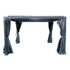 Gazebo avec persiennes en aluminium, 10' x 12'