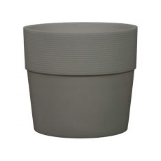 Pot d'intérieur en plastique, Groove, noir, 6,5"