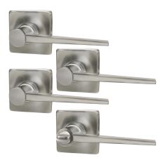 Lever Set For Private And Passage Doors - Windsor - Satin Nickel - 4/pkg