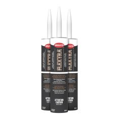 Scellant, Flextra, extérieurs, blanc glacier, 300 ml, 3/pqt