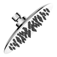 Pomme de douche à effet pluie, rond, chrome, 8"